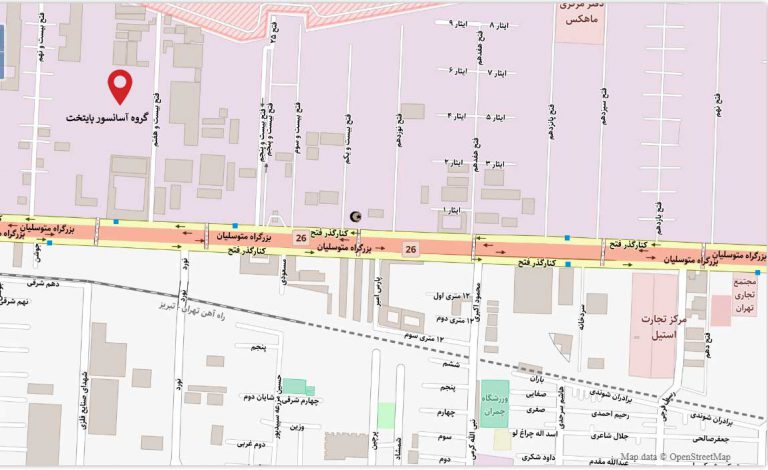 محل شرکت گروه آسانسور پایتخت - لوکیشن
